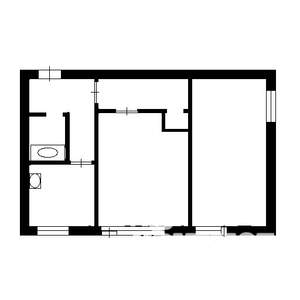 2-к квартира, вторичка, 40м2, 1/2 этаж