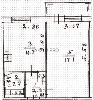 1-к квартира, вторичка, 34м2, 2/9 этаж