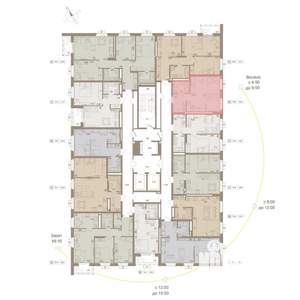 1-к квартира, вторичка, 34м2, 18/25 этаж