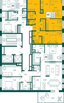 3-к квартира, строящийся дом, 86м2, 17/18 этаж