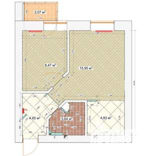 2-к квартира, вторичка, 38м2, 15/16 этаж