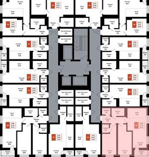 2-к квартира, вторичка, 63м2, 23/25 этаж