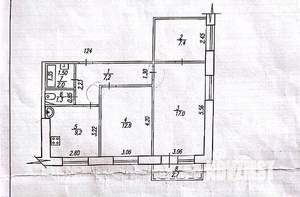 3-к квартира, вторичка, 62м2, 4/9 этаж