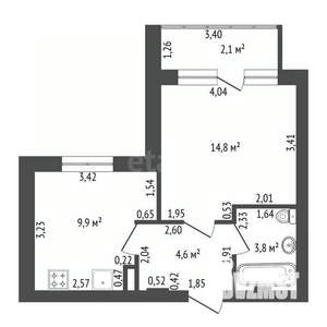 1-к квартира, вторичка, 36м2, 12/15 этаж