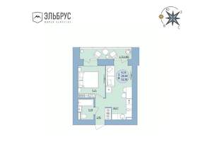 1-к квартира, вторичка, 32м2, 15/20 этаж