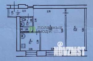 2-к квартира, вторичка, 45м2, 2/5 этаж