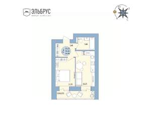 2-к квартира, вторичка, 39м2, 13/20 этаж