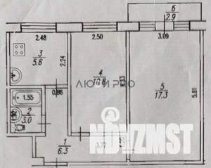 2-к квартира, вторичка, 43м2, 4/5 этаж