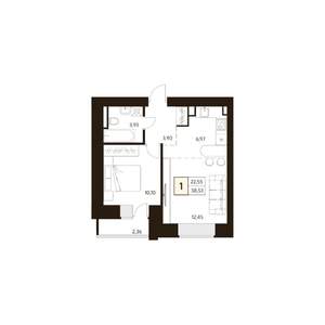 1-к квартира, вторичка, 39м2, 9/17 этаж