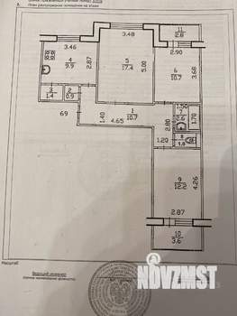 3-к квартира, вторичка, 70м2, 9/9 этаж