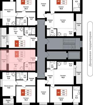 1-к квартира, вторичка, 31м2, 5/8 этаж