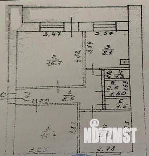 3-к квартира, вторичка, 66м2, 2/6 этаж