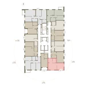 1-к квартира, вторичка, 43м2, 2/25 этаж