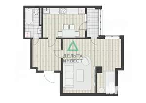 1-к квартира, вторичка, 49м2, 9/13 этаж