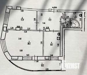 2-к квартира, вторичка, 66м2, 13/17 этаж