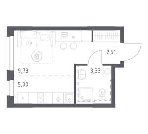 Студия квартира, вторичка, 21м2, 2/17 этаж