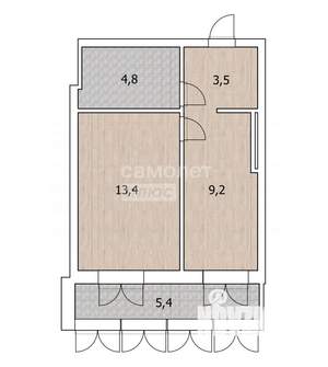 1-к квартира, вторичка, 31м2, 12/18 этаж