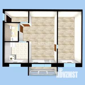 2-к квартира, вторичка, 45м2, 3/5 этаж