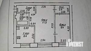 2-к квартира, вторичка, 42м2, 1/2 этаж