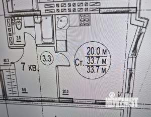 Студия квартира, вторичка, 34м2, 2/25 этаж