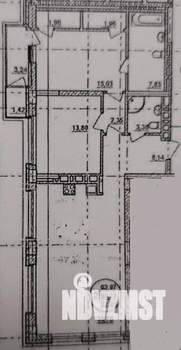 2-к квартира, вторичка, 92м2, 9/25 этаж