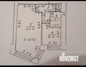 1-к квартира, вторичка, 37м2, 5/9 этаж