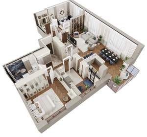 3-к квартира, вторичка, 120м2, 20/23 этаж