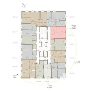 1-к квартира, вторичка, 41м2, 12/20 этаж