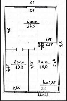 3-к квартира, вторичка, 77м2, 2/2 этаж