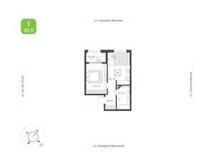 1-к квартира, вторичка, 39м2, 13/25 этаж