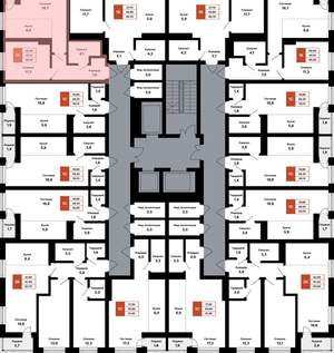 1-к квартира, вторичка, 46м2, 12/25 этаж
