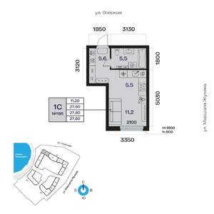 1-к квартира, вторичка, 28м2, 4/32 этаж