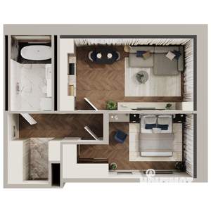 1-к квартира, вторичка, 50м2, 10/23 этаж