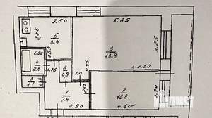 2-к квартира, вторичка, 52м2, 7/12 этаж