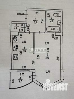 1-к квартира, вторичка, 44м2, 6/12 этаж