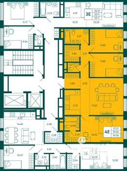 3-к квартира, вторичка, 92м2, 5/16 этаж