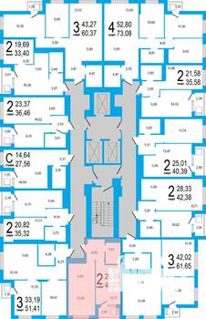 2-к квартира, вторичка, 40м2, 15/25 этаж