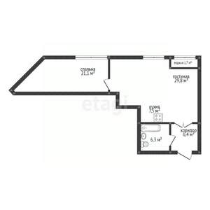 2-к квартира, вторичка, 73м2, 4/10 этаж