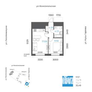2-к квартира, вторичка, 35м2, 27/32 этаж