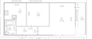 2-к квартира, вторичка, 42м2, 2/3 этаж