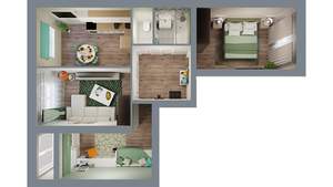 3-к квартира, вторичка, 70м2, 2/5 этаж