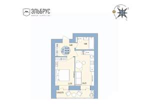 2-к квартира, вторичка, 39м2, 14/20 этаж