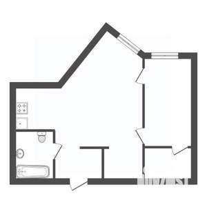 2-к квартира, вторичка, 48м2, 22/25 этаж