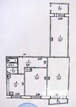 3-к квартира, вторичка, 63м2, 2/9 этаж