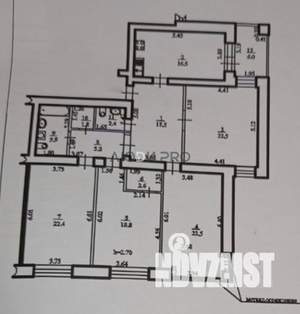 4-к квартира, вторичка, 136м2, 7/13 этаж