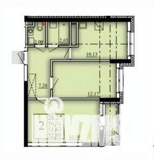 2-к квартира, вторичка, 52м2, 19/21 этаж