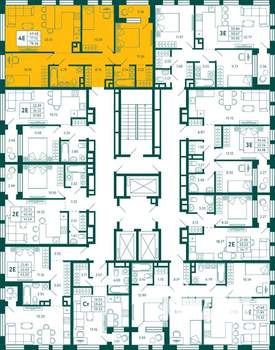 3-к квартира, строящийся дом, 78м2, 5/29 этаж