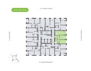 2-к квартира, вторичка, 62м2, 24/24 этаж