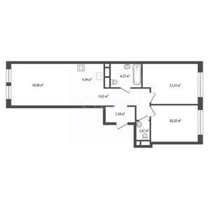 2-к квартира, вторичка, 60м2, 7/10 этаж