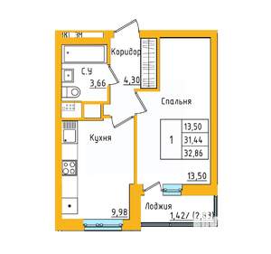 1-к квартира, вторичка, 33м2, 27/27 этаж